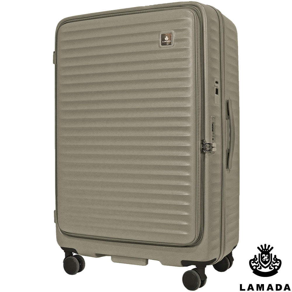 LAMADA 26吋極簡漫遊系列 煞車輪前開式行李箱